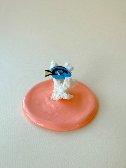 Blue Tang Coral Ring Holder