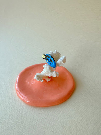 Blue Tang Coral Ring Holder