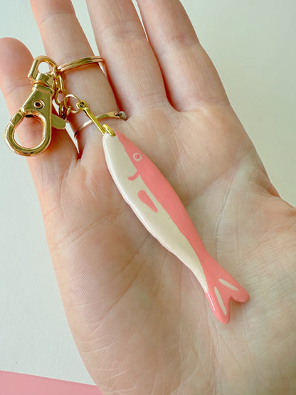 Sardine on a Hook Keychain